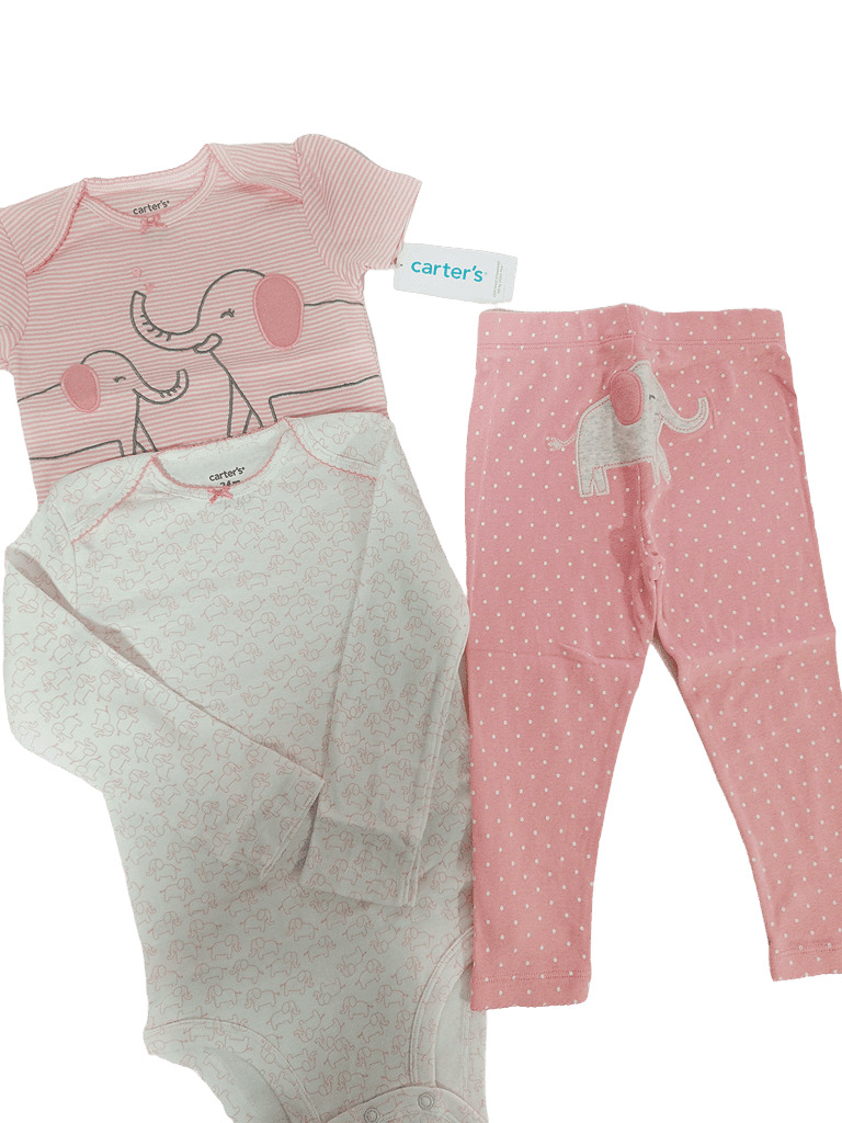 Conjunto Carters Elefante Rosa