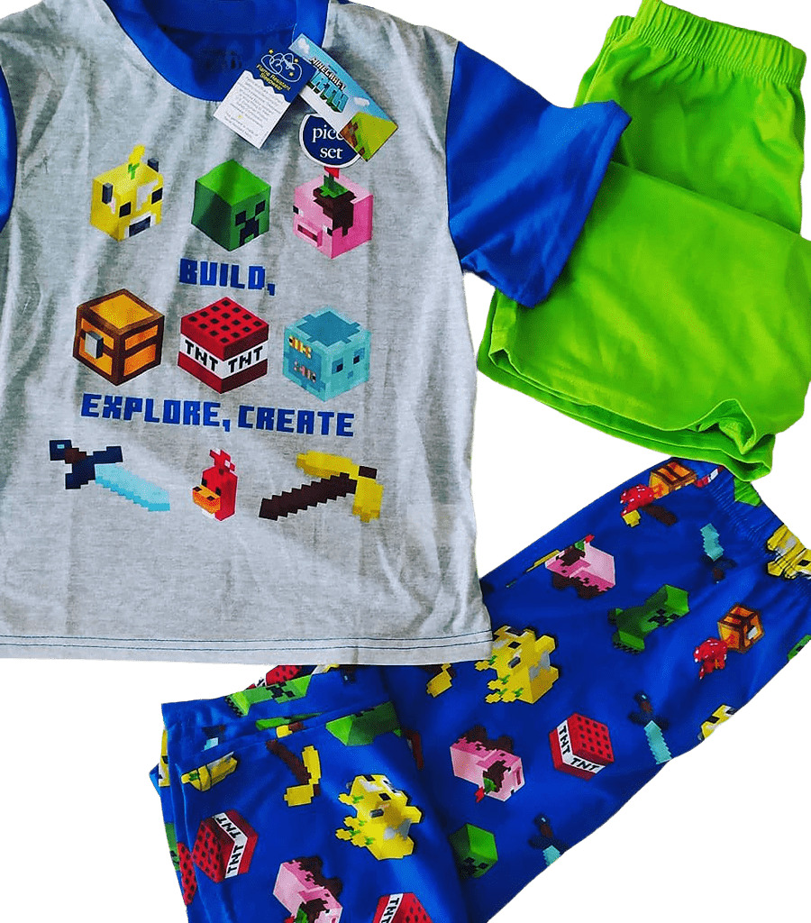 Pijama Minecraft Azul