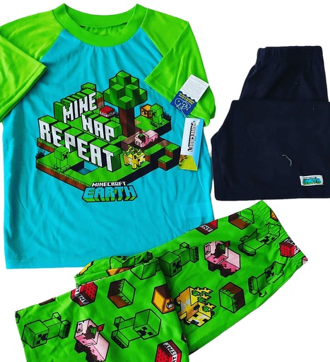 [NI101] Pijama  Minecraf Verde