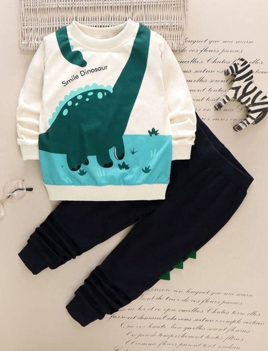 conjunto dino manga larga